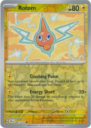 Rotom Reverse Holo 061 - Surging Sparks Pokesingles