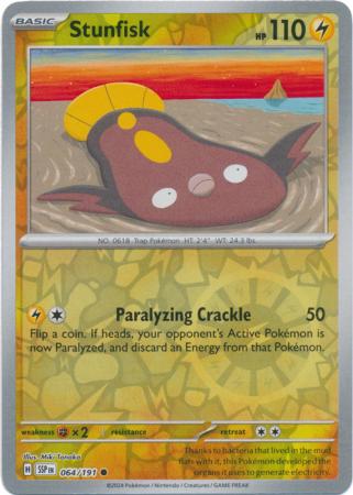 Stunfisk Reverse Holo 064 - Surging Sparks Pokesingles