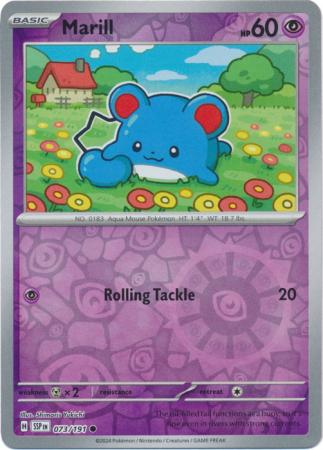 Marill Reverse Holo 073 - Surging Sparks Pokesingles