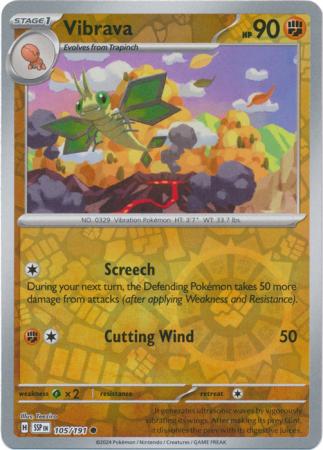 Vibrava Reverse Holo 105 - Surging Sparks Pokesingles