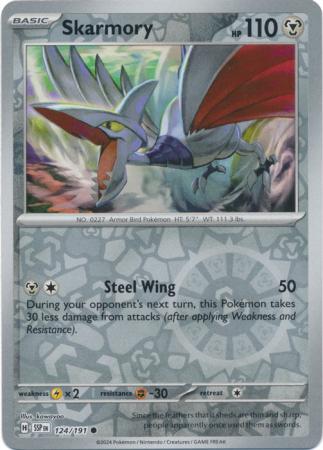 Skarmory Reverse Holo 124 - Surging Sparks Pokesingles
