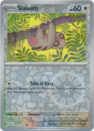 Slakoth Reverse Holo 145 - Surging Sparks Pokesingles