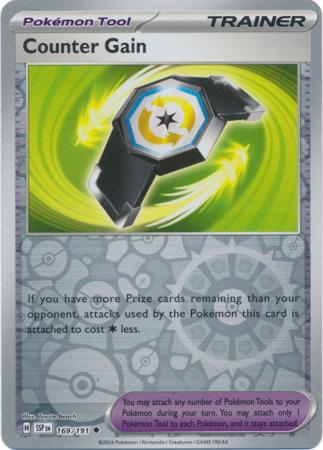 Counter Gain Reverse Holo 169 - Surging Sparks Pokesingles