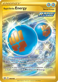 Rapid Strike Energy Secret 182 - Battle Styles Pokesingles