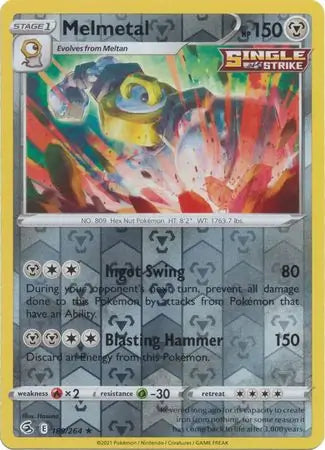 Melmetal Reverse Holo 189, Fusion Strike | Sword & Shield, , 0.00 kr, Pokesingles. Kjøp pokemon kort til lave priser hos oss.