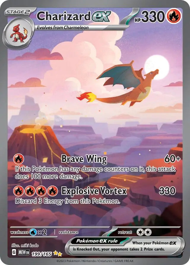 199 Charizard ex, 151 | Scarlet & Violet, , 1000.00 kr, Pokesingles. Kjøp pokemon kort til lave priser hos oss.