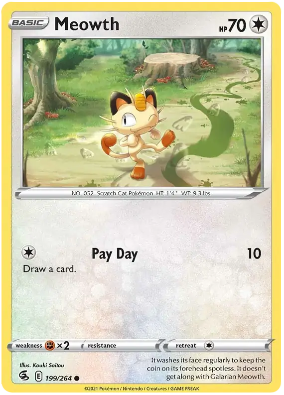 Meowth 199, Fusion Strike | Sword & Shield, , 0.00 kr, Pokesingles. Kjøp pokemon kort til lave priser hos oss.