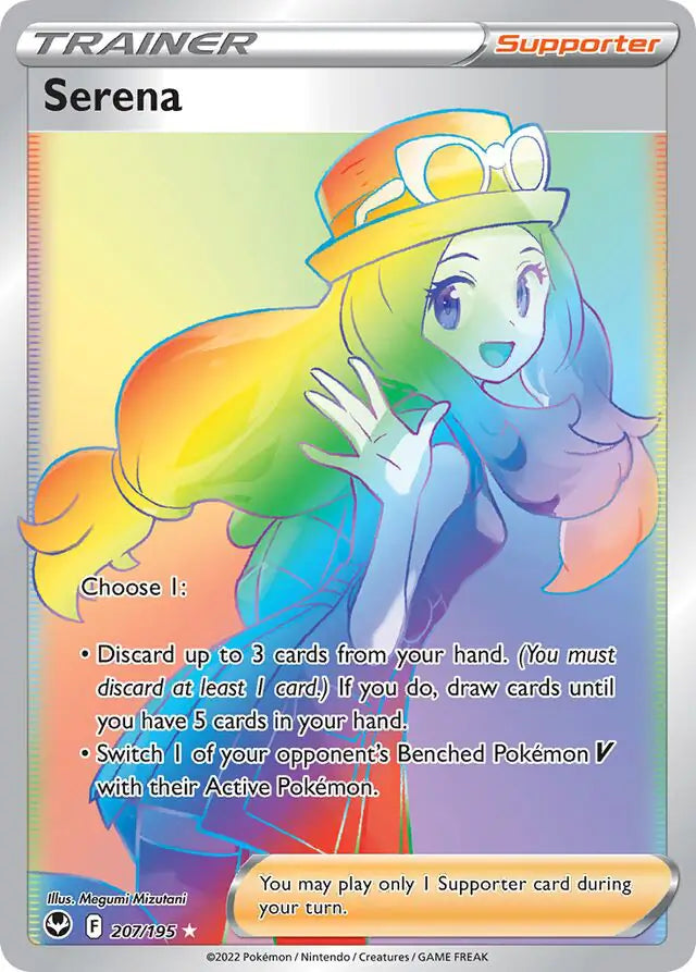 Serena 207, Silver Tempest | Sword & Shield, , 0.00 kr, Pokesingles. Kjøp pokemon kort til lave priser hos oss.