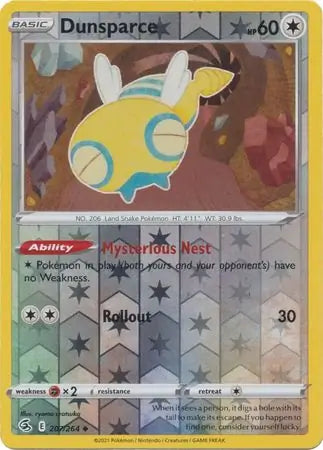 Dunsparce Reverse Holo 207, Fusion Strike | Sword & Shield, , 0.00 kr, Pokesingles. Kjøp pokemon kort til lave priser hos oss.