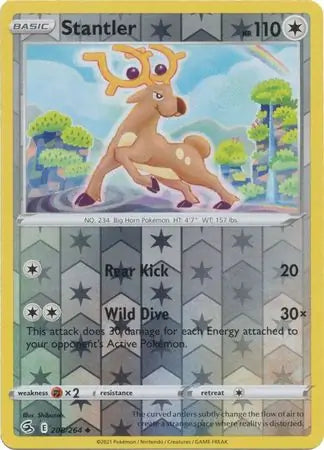 Stantler Reverse Holo 208, Fusion Strike | Sword & Shield, , 0.00 kr, Pokesingles. Kjøp pokemon kort til lave priser hos oss.