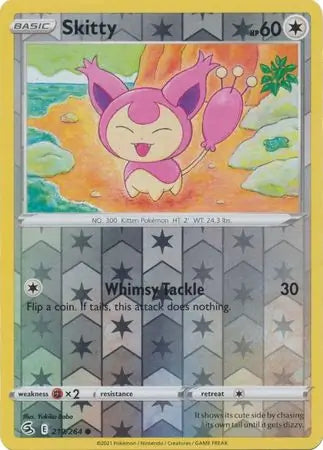 Skitty Reverse Holo 210, Fusion Strike | Sword & Shield, , 0.00 kr, Pokesingles. Kjøp pokemon kort til lave priser hos oss.