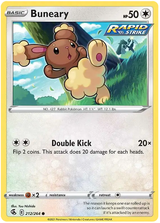 Buneary 212, Fusion Strike | Sword & Shield, , 0.00 kr, Pokesingles. Kjøp pokemon kort til lave priser hos oss.