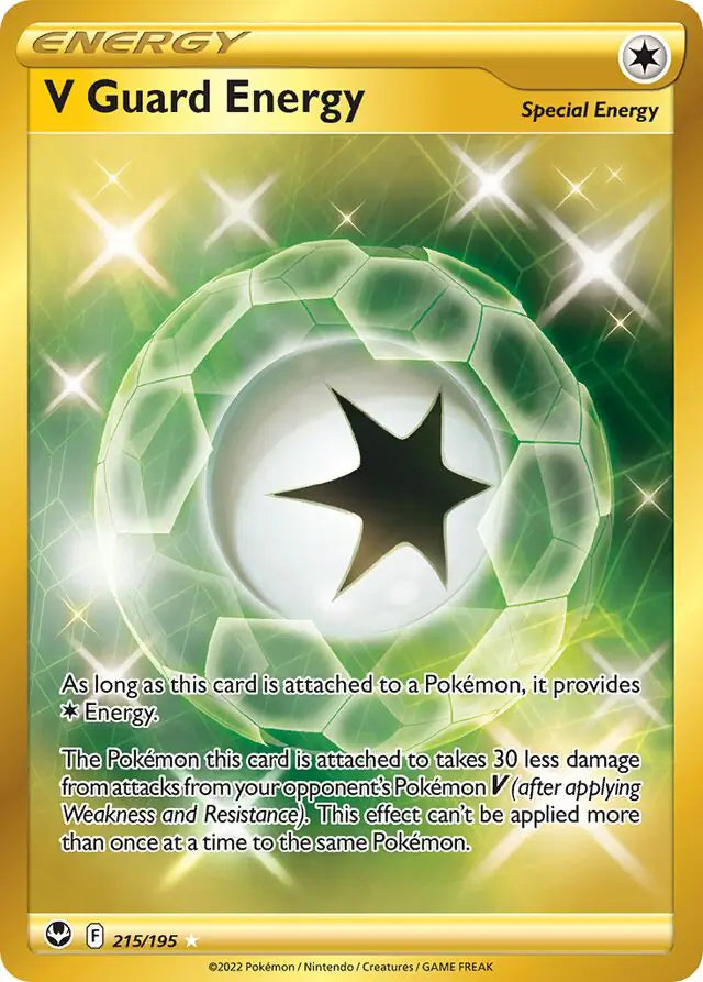 V Guard Energy 215, Silver Tempest | Sword & Shield, , 0.00 kr, Pokesingles. Kjøp pokemon kort til lave priser hos oss.