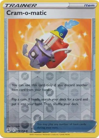 Cram-o-matic Reverse Holo 229, Fusion Strike | Sword & Shield, trainer, 2.00 kr, Pokesingles. Kjøp pokemon kort til lave priser hos oss.