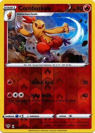 Combusken Reverse Holo 023, Darkness Ablaze | Sword & Shield, , 5.00 kr, Pokesingles. Kjøp pokemon kort til lave priser hos oss.
