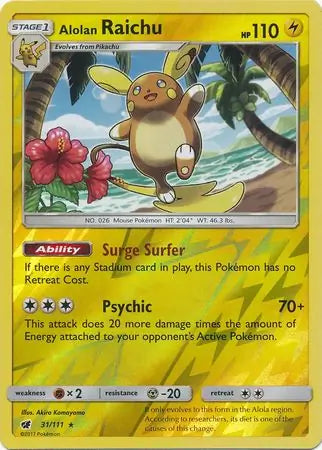 Alolan Raichu Reverse Holo 31 - Crimson Invasion