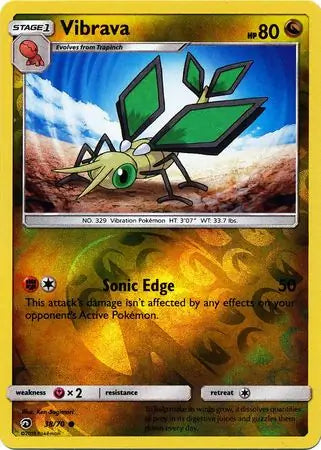 Vibrava Reverse Holo 38 - Dragon Majesty Pokesingles