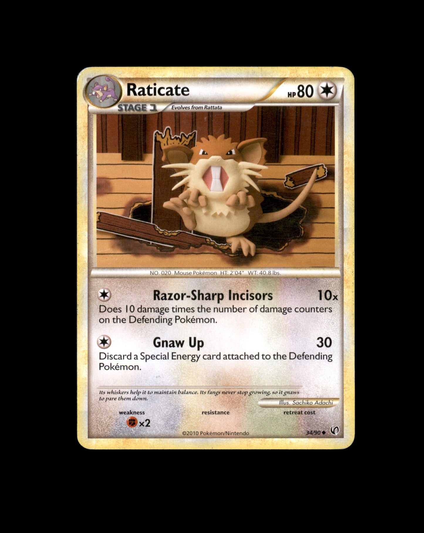 *SE BILDE FOR TILSTAND* Raticate #34 Pokemon Undaunted Pokesingles