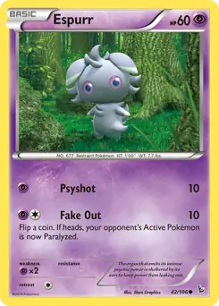 Espurr 42 - Flashfire Pokesingles