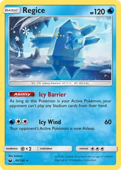Regice 45 - Celestial Storm Pokesingles