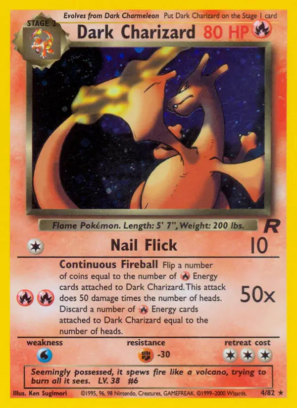Dark Charizard Holo 4 - Team Rocket Pokesingles