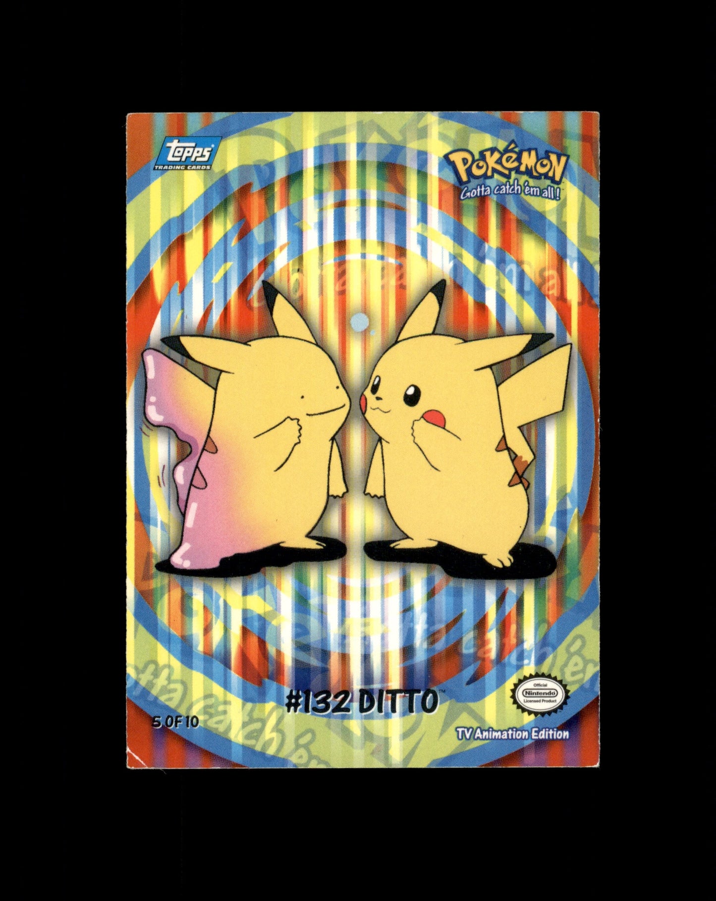 *SE BILDE FOR TILSTAND* Ditto #5 Pokemon 2000 Topps TV Sticker Pokesingles