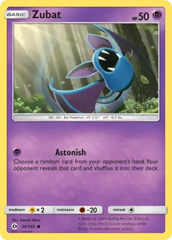 Zubat 54 - Sun & Moon Base Pokesingles