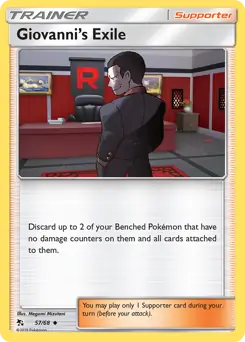 Giovanni's Exile 57, Hidden Fates | Sun & Moon, nonholo, 3.00 kr, Pokesingles. Kjøp pokemon kort til lave priser hos oss.