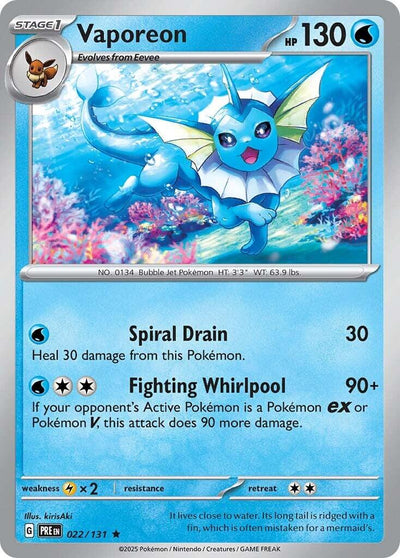Vaporeon 022 - SV: Prismatic Evolutions - Reverse Holofoil