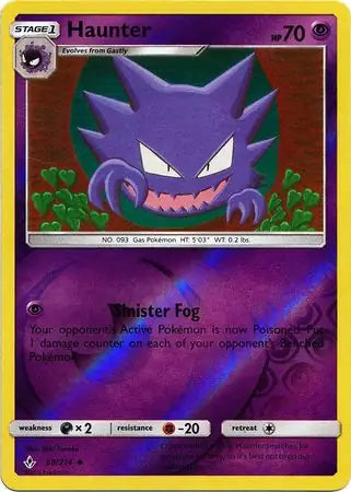 Haunter Reverse Holo 69 - Unbroken Bonds