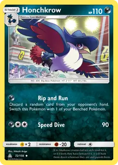 Honchkrow 72 - Ultra Prism Pokesingles