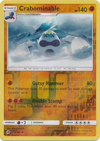 Crabominable Reverse Holo 74 - Burning Shadows Pokesingles