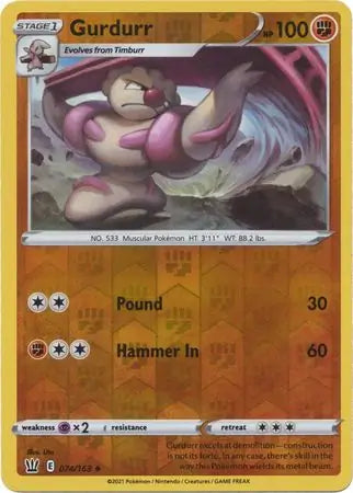 Gurdurr Reverse Holo 074 - Battle Styles Pokesingles