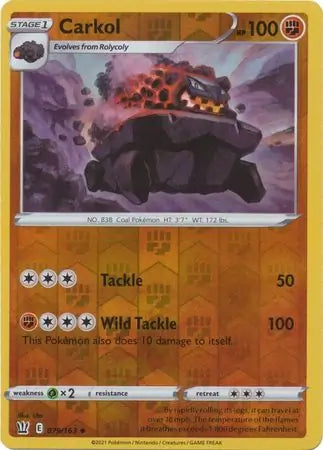 Carkol Reverse Holo 079 - Battle Styles Pokesingles