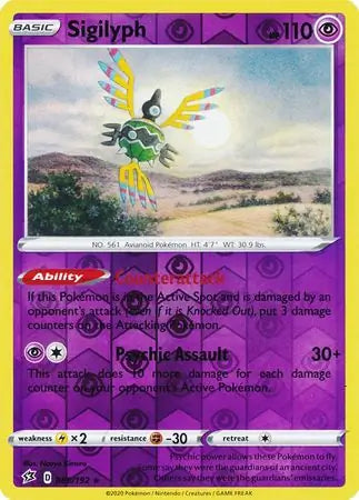 Sigilyph Reverse Holo 080 - Rebel Clash Pokesingles