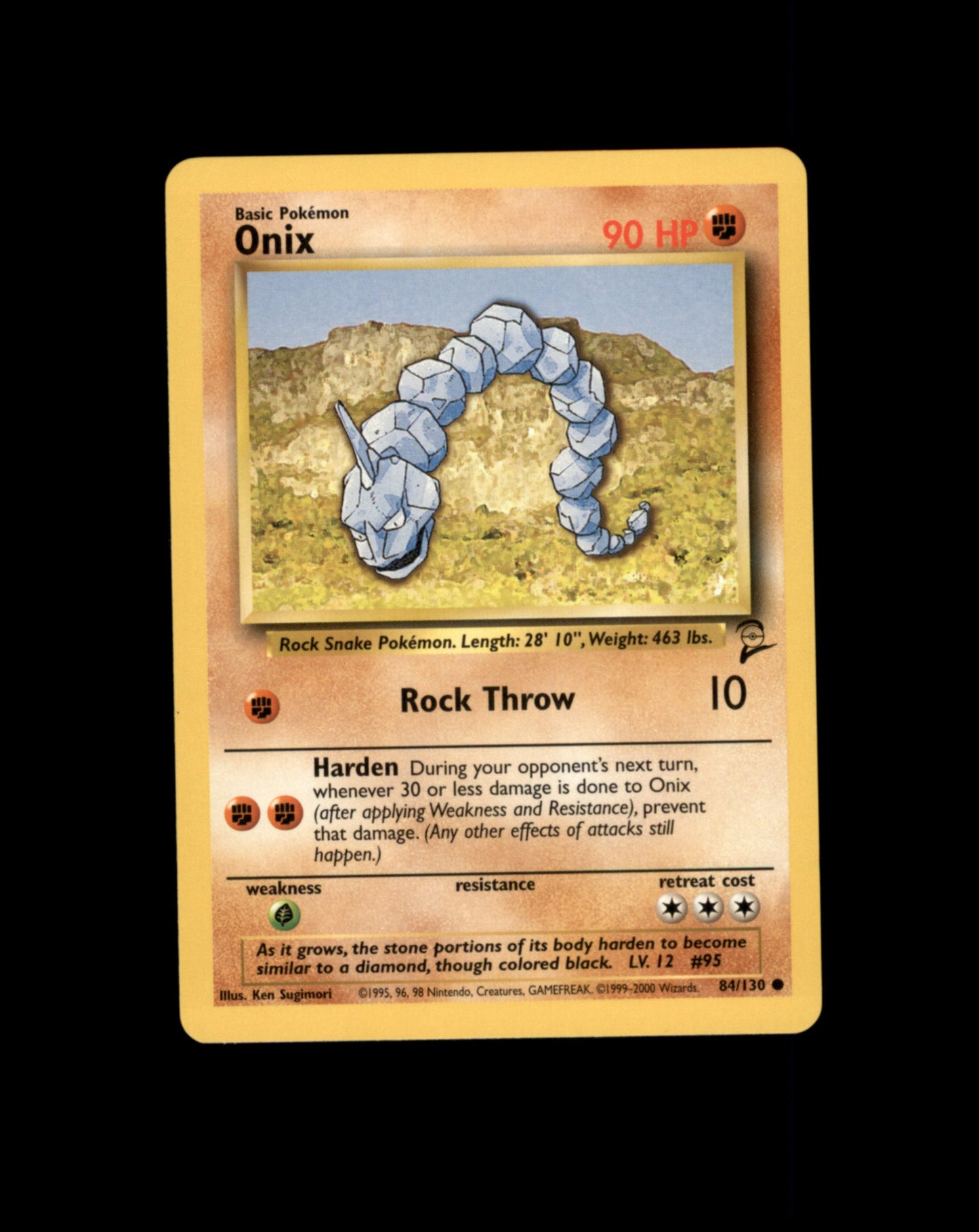 *SE BILDE FOR TILSTAND* Onix #84 Pokemon Base Set 2 Pokesingles