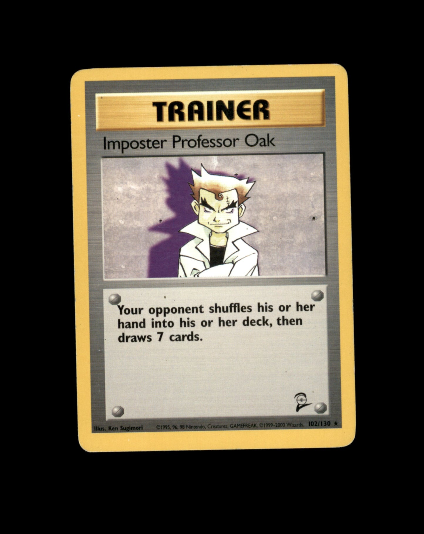 *SE BILDE FOR TILSTAND* Imposter Professor Oak #102 Pokemon Base Set 2 Pokesingles
