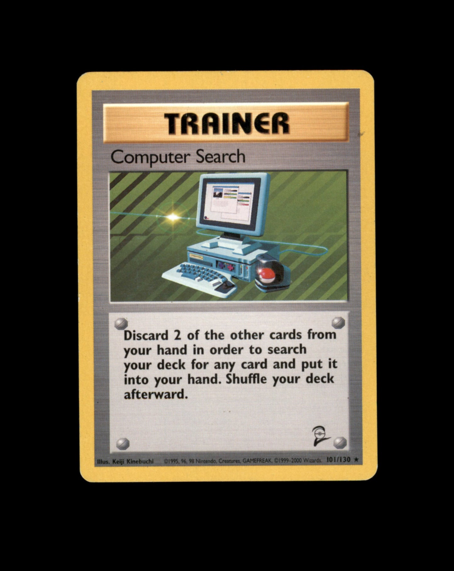 *SE BILDE FOR TILSTAND* Computer Search #101 Pokemon Base Set 2 Pokesingles