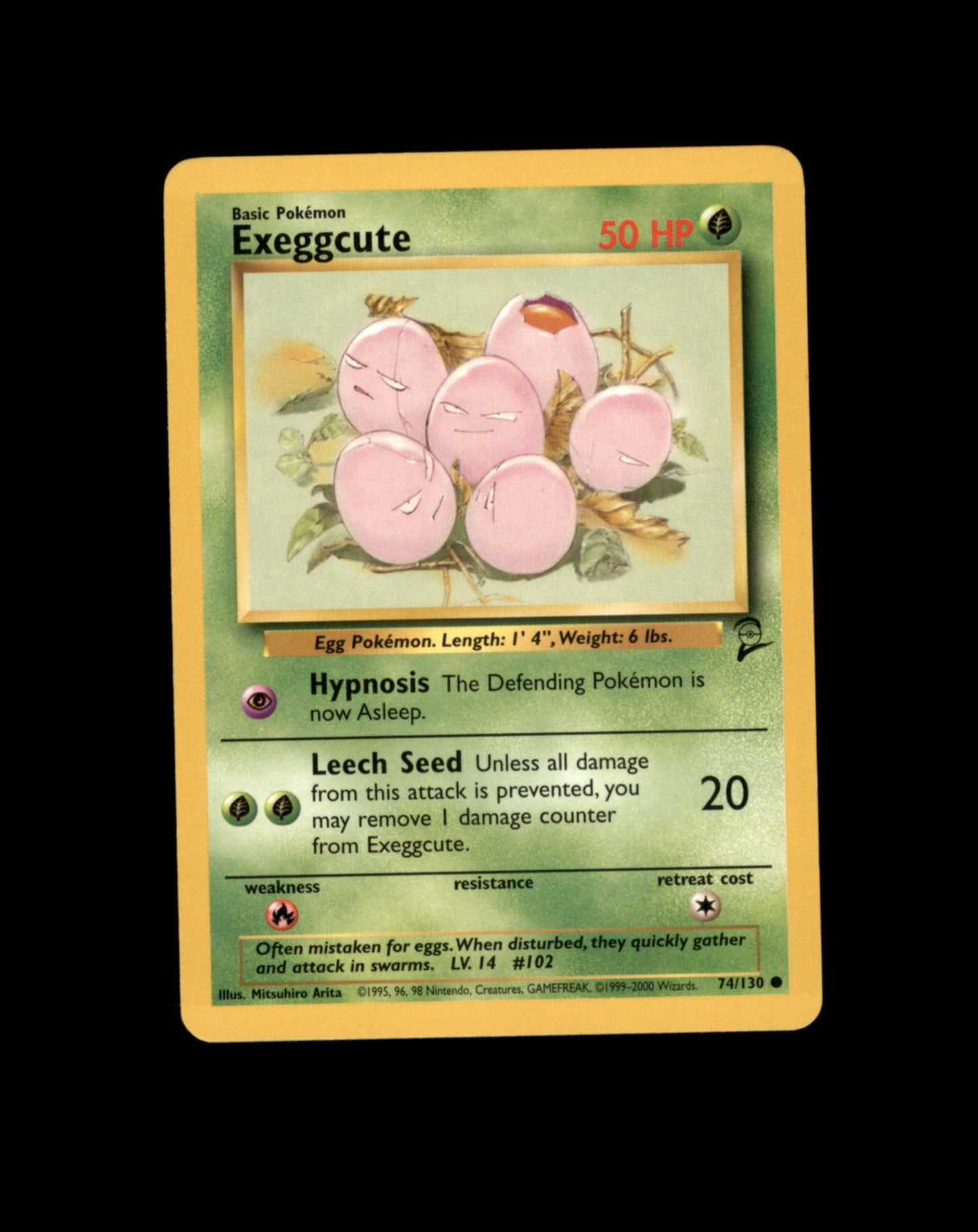 *SE BILDE FOR TILSTAND* Exeggcute #74 Pokemon Base Set 2 Pokesingles