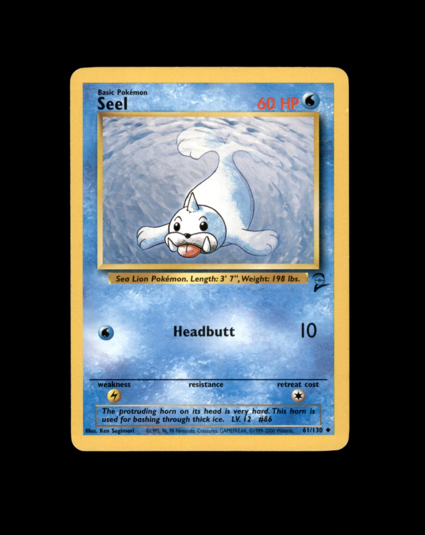 *SE BILDE FOR TILSTAND* Seel #61 Pokemon Base Set 2 Pokesingles