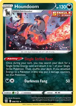 Houndoom Holo Rare 096 - Battle Styles Pokesingles