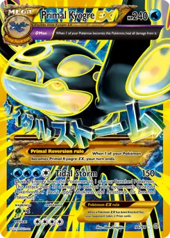 Shiny Full Art Primal Kyogre EX 96 - Ancient Origins