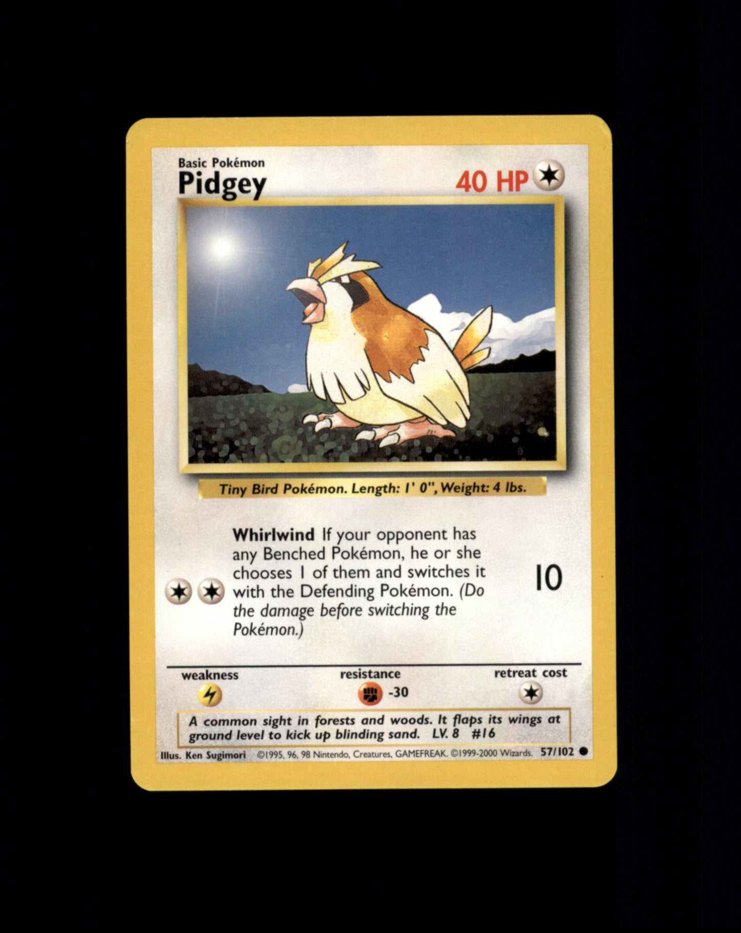 *SE BILDE FOR TILSTAND* Pidgey #57 Pokemon Base Set Pokesingles