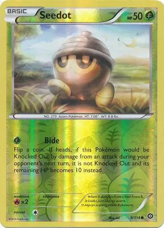 Seedot Reverse Holo 9 - Steam Siege, Steam Siege | XY, reverse, 5.00 kr, Pokesingles. Kjøp pokemon kort til lave priser hos oss.