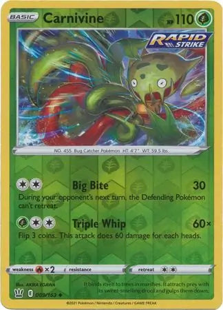 Carnivine Reverse Holo 009 - Battle Styles