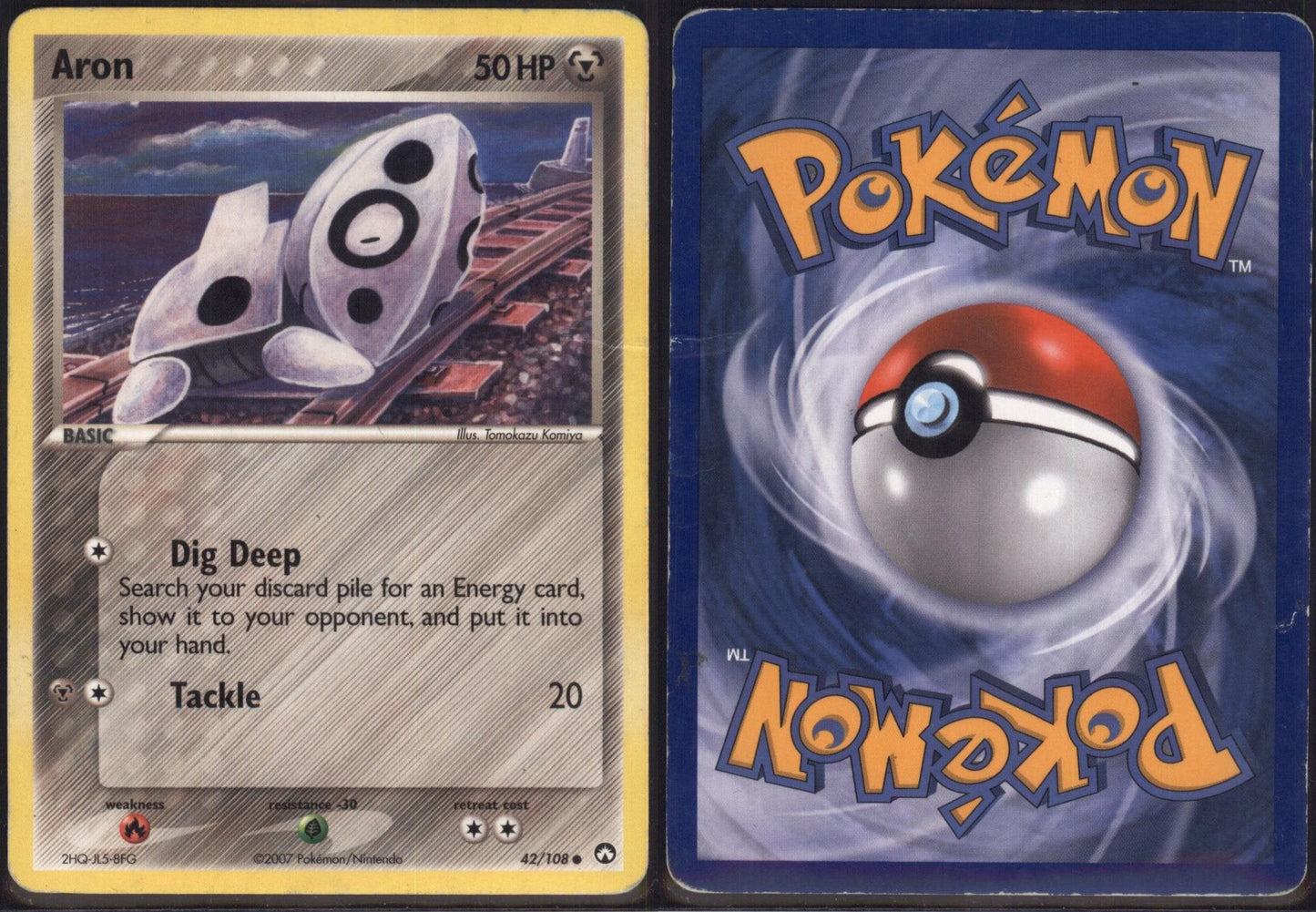 *SE BILDE FOR TILSTAND* Aron #42 Pokemon Power Keepers Pokesingles