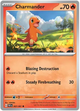 007 Charmander, Paldean Fates, nonholo, 2.00 kr, Pokesingles. Kjøp pokemon kort til lave priser hos oss.