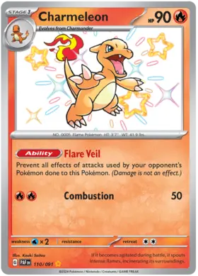 110 Charmeleon, Paldean Fates, secret, 39.00 kr, Pokesingles. Kjøp pokemon kort til lave priser hos oss.