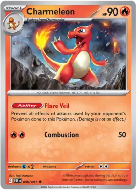008 Charmeleon, Paldean Fates, nonholo, 2.00 kr, Pokesingles. Kjøp pokemon kort til lave priser hos oss.