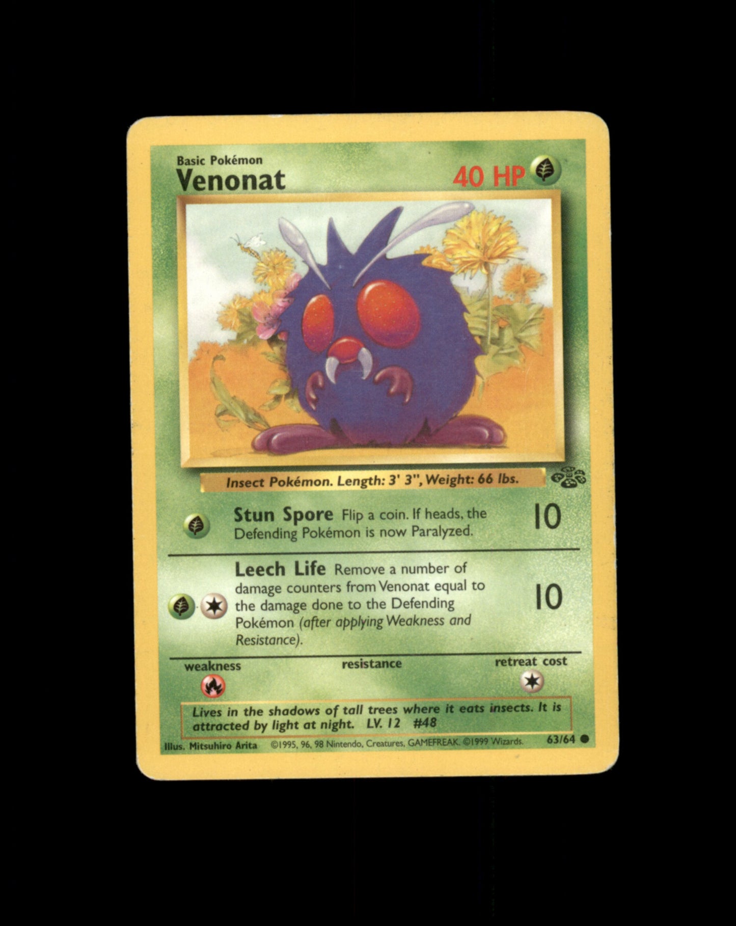 *SE BILDE FOR TILSTAND* Venonat 63 Jungle Pokesingles